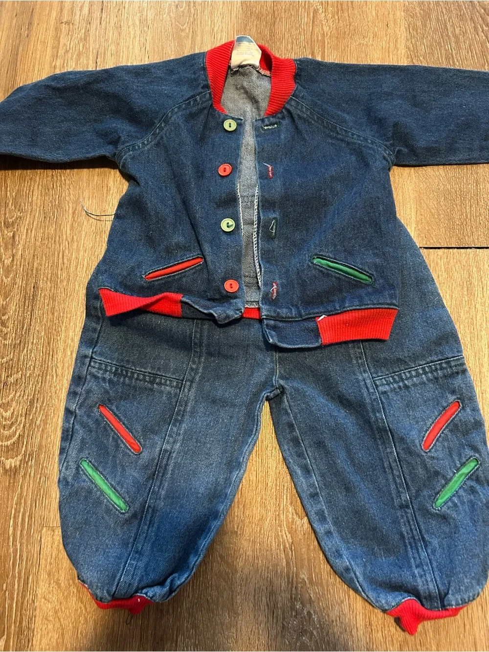 VINTAGE Small Stars denim set (18m)